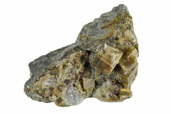 Siderite Crystals on Pyrite - Peru #173404
